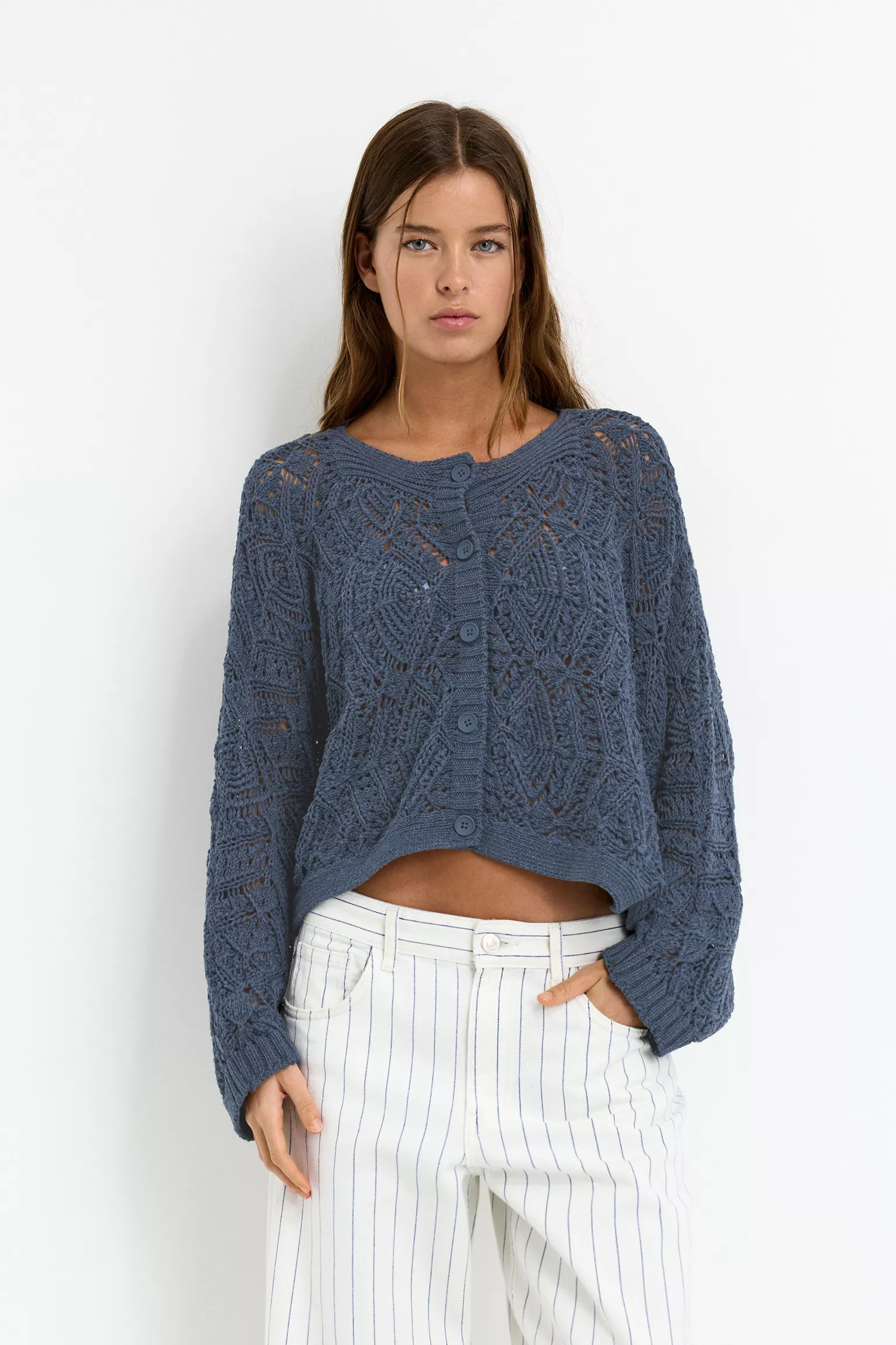 Oversize crochet cardigan